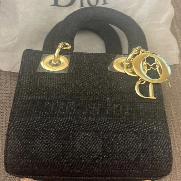 Dior Mini Bag in Black with Gold Details - Picture 1 of 14